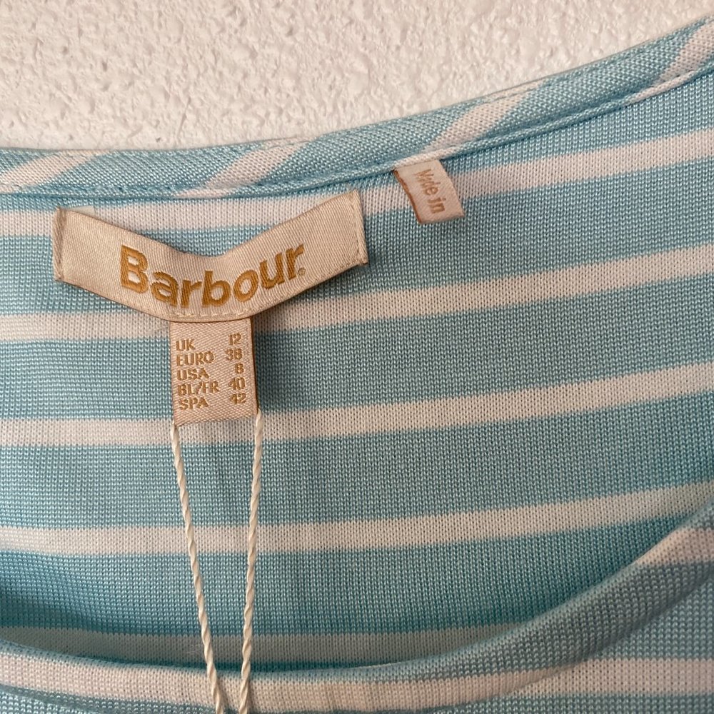 Barbour NWT Dalmore Dress Aqua Size 8 Pocket Tank - Picture 2 of 7